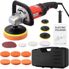 JUSTOOL 1400W, 8 Variable Speed, 7/6/5Inch RO Rotary Polisher