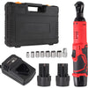 JUSTOOL 3/8" 33 Ft-lbs 12V Power Wrench Tool Kit Variable Speed Trigger