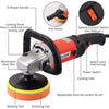 JUSTOOL 1400W, 8 Variable Speed, 7/6/5Inch RO Rotary Polisher